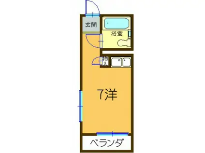 セルシオI(ワンルーム/4階)の間取り写真