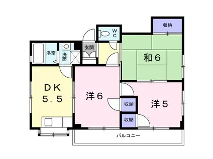 ソニックビル(3DK/3階)の間取り写真