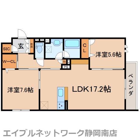 CASA OTSUBO(2LDK/2階)の間取り写真