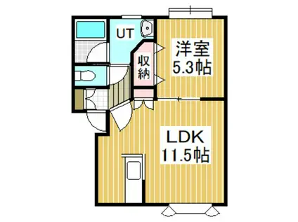 コンフォート(1LDK/2階)の間取り写真