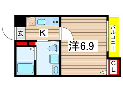 VOIER SOLEIL NISHITUGA(1K/2階)の間取り写真