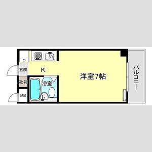ウイングス北平野(1K/3階)の間取り写真