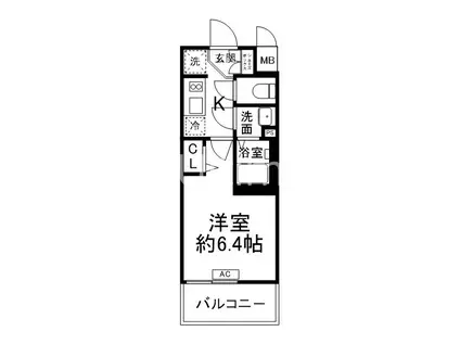 ファステート京都ステーションウォズ(1K/7階)の間取り写真