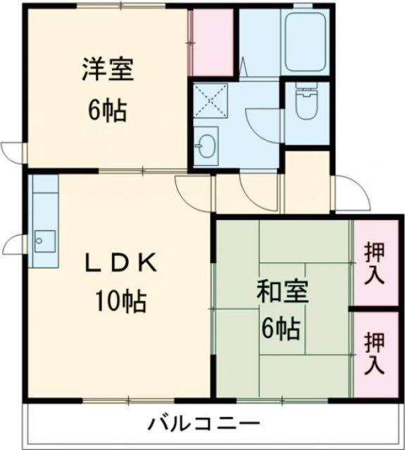 レガーロ寿里 B(2LDK/2階)の間取り写真