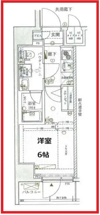 メインステージ北千住IV 8階階 間取り