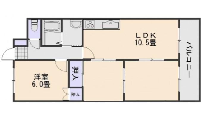 コーポサンシャイン(3LDK/4階)の間取り写真