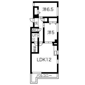 リブレM鳥神(2LDK/2階)の間取り写真