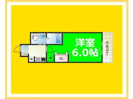 エステムコート難波IVアトリ(1K/11階)の間取り写真