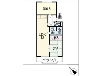 エトワール小山(2LDK/3階)の間取り写真