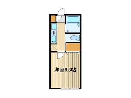 BOW-WOW(1K/1階)の間取り写真