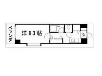 ADVANCITY OKAYAMA STATION(1K/7階)の間取り写真