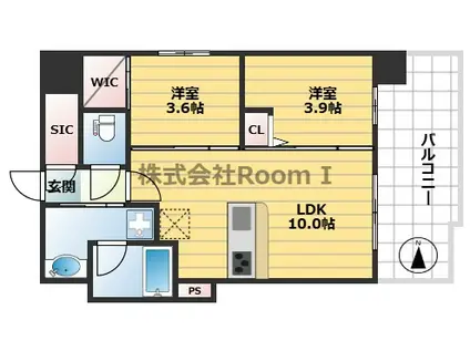 コンフォリア・リヴ大阪本町(2LDK/5階)の間取り写真