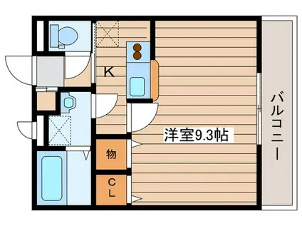シールドハウス宮町(1K/3階)の間取り写真