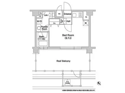 コンフォリア豊洲(ワンルーム/7階)の間取り写真