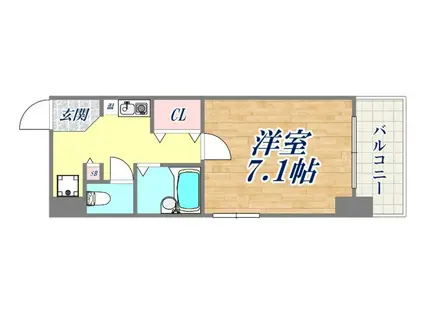 アコルデパルク下山手(1K/3階)の間取り写真