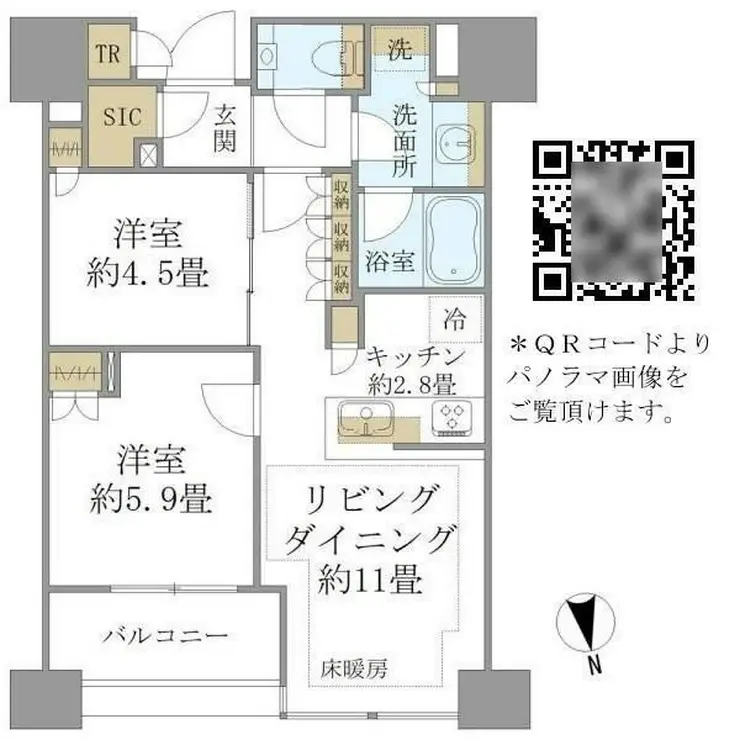 白金 ザ・スカイ 20階階 間取り