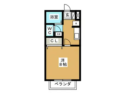 サン・FRIENDS雅(1K/1階)の間取り写真