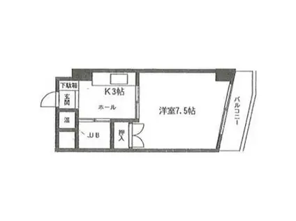 ラ・メゾン藤ヶ丘(1K/7階)の間取り写真