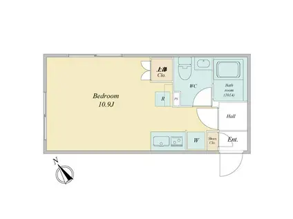 ラヴィエール清澄ガーデンテラス(ワンルーム/3階)の間取り写真