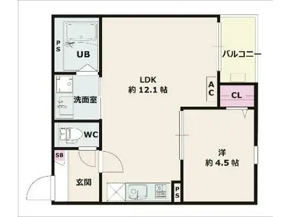 JACK AICHII(1LDK/3階)の間取り写真