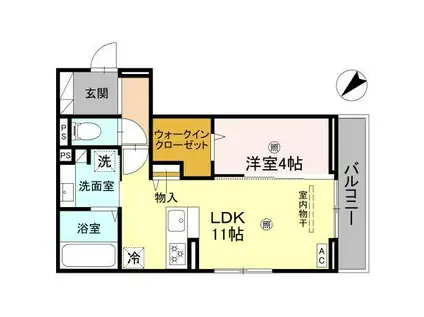 DS町坪(1LDK/3階)の間取り写真