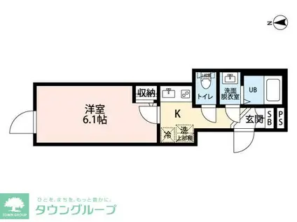 THE MACHIYA COURT(1K/1階)の間取り写真