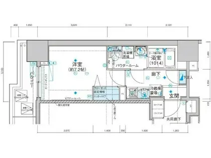 メインステージ住吉(1K/3階)の間取り写真
