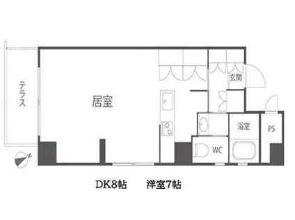レジデンスANDO(1DK/6階)の間取り写真