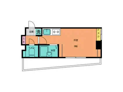 メゾン千早(1K/2階)の間取り写真