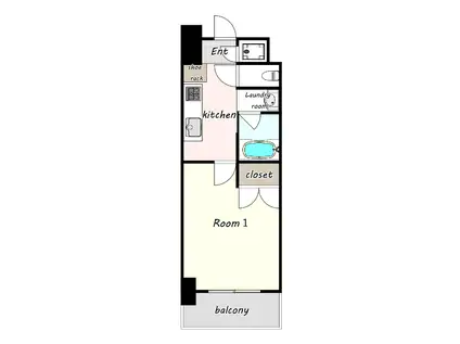 NO.102 CLUB ORIENT(1K/7階)の間取り写真