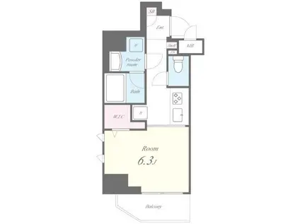 RYOGOKU STATION RESIDENCE(1K/5階)の間取り写真