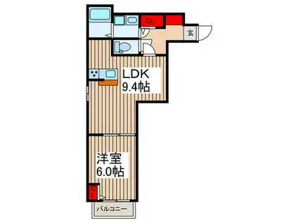 カーサスミレトレス(1LDK/1階)の間取り写真
