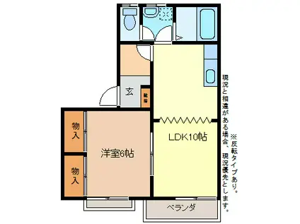 エグゼ東和(1LDK/1階)の間取り写真