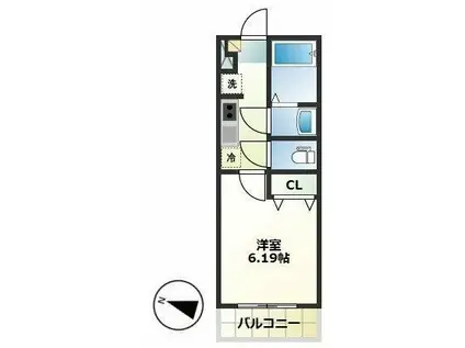 フォレーナ四街道(1K/3階)の間取り写真