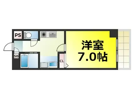 サンプラザ大正(1K/6階)の間取り写真