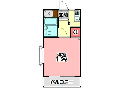 グリーンハイツ辻野(1K/3階)の間取り写真