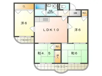 モナリサ(4LDK/3階)の間取り写真
