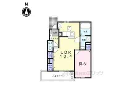 カトルセゾンS(1LDK/1階)の間取り写真