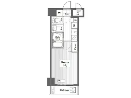 ガラ・ステージ目白台(1K/7階)の間取り写真