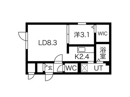 LEVANTE IX(1LDK/4階)の間取り写真