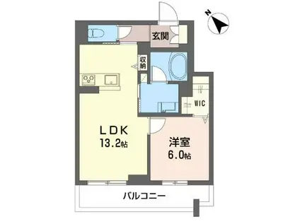 アベニールテラス浦和美園(1LDK/3階)の間取り写真