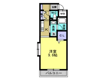 第10タツミビル(1K/4階)の間取り写真