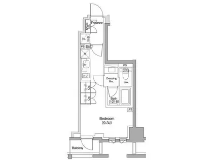 ザ・パークハビオ碑文谷(ワンルーム/5階)の間取り写真