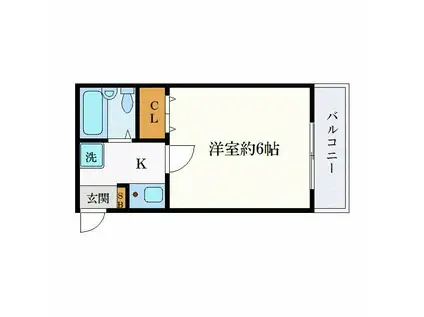 パークウェル田園調布(1K/1階)の間取り写真