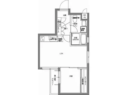 パティーナV代々木上原(1LDK/4階)の間取り写真