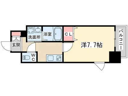 ラドゥセール梅田イースト(1K/8階)の間取り写真