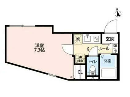 グランクオール南千住(1K/4階)の間取り写真