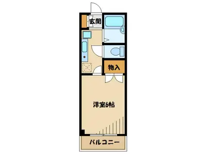 リブルHANASEN(1K/1階)の間取り写真