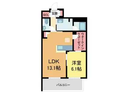 ベル エ ロンプラージュ(1LDK/1階)の間取り写真