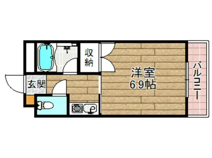 メゾンリヴェールII(1K/4階)の間取り写真